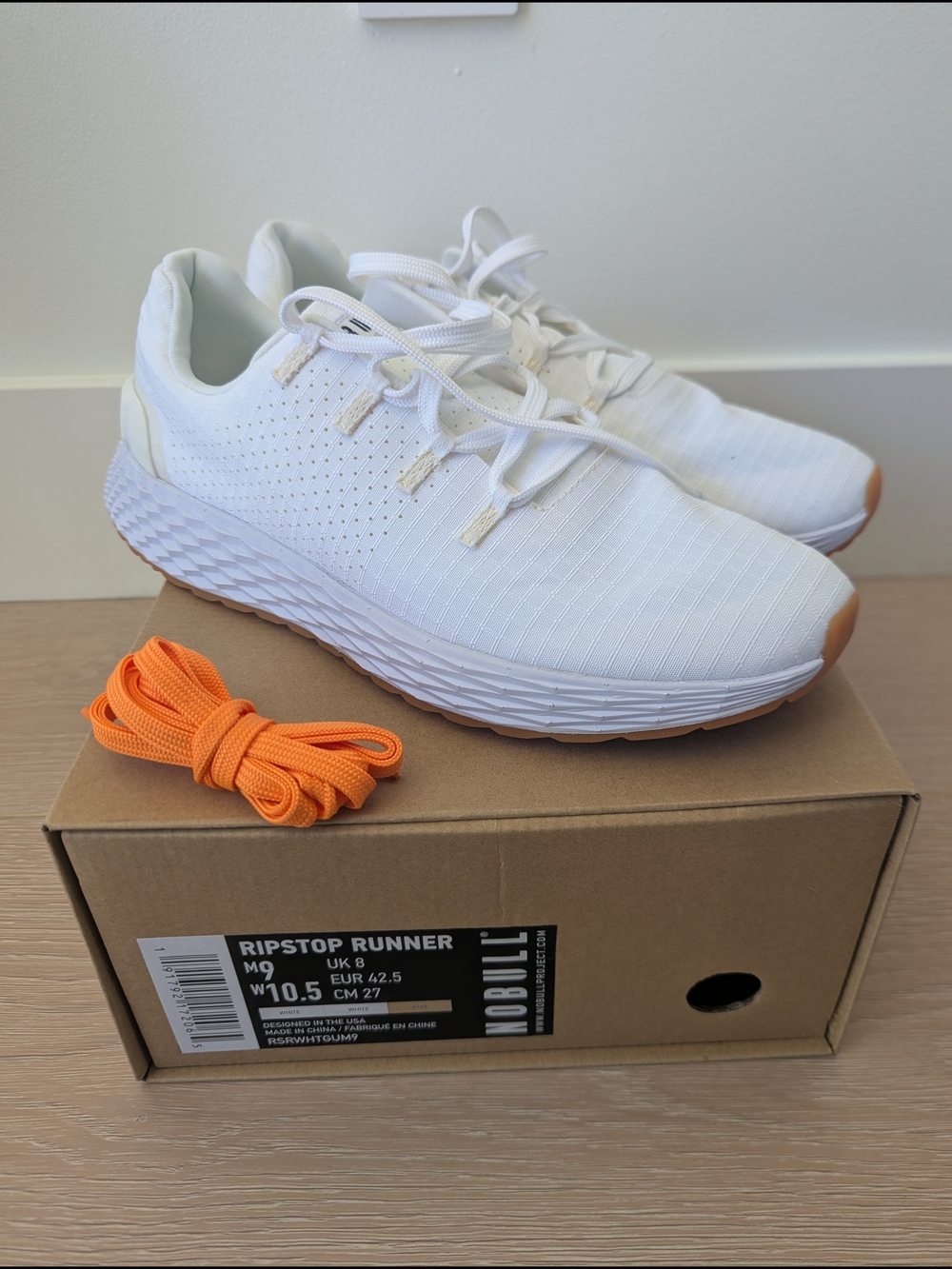 NOBULL ALL DAY 365 (RIPSTOP RUNNER) - White with Gum Outsole